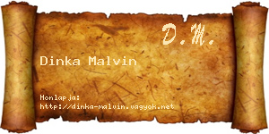 Dinka Malvin névjegykártya